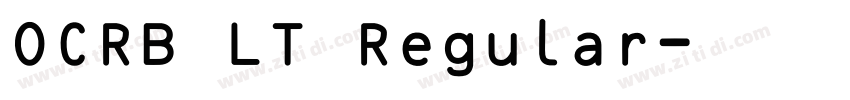 OCRB LT Regular字体转换